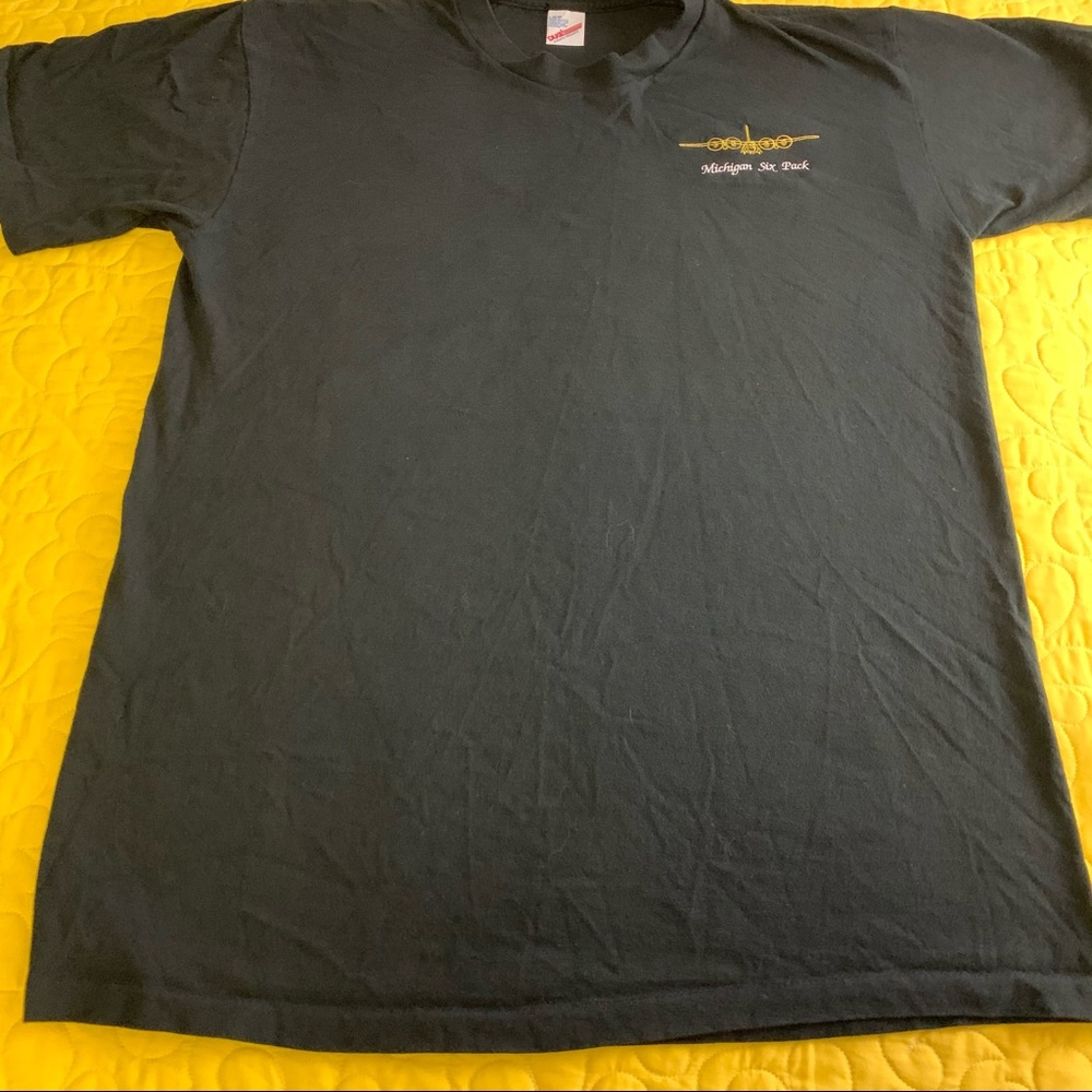 Vintage 80s Michigan 6-Pack Plane Embroidered Tee - Picture 8 of 12